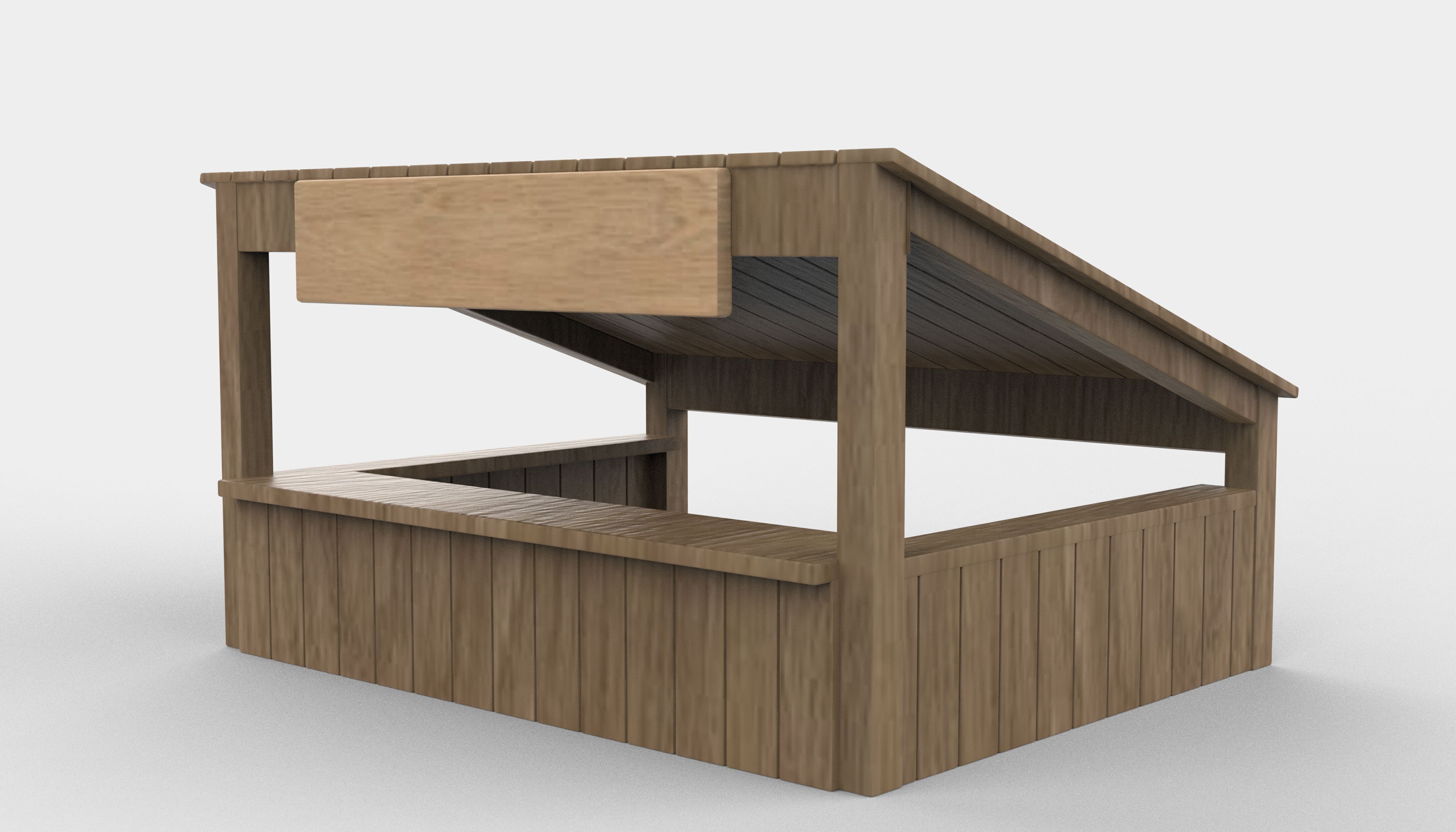 wooden store 3D model_12