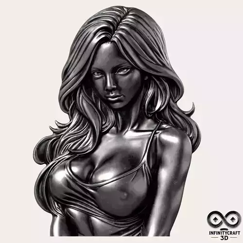 Midnight Temptation  Erotic Wall Relief for CNC or 3D Print