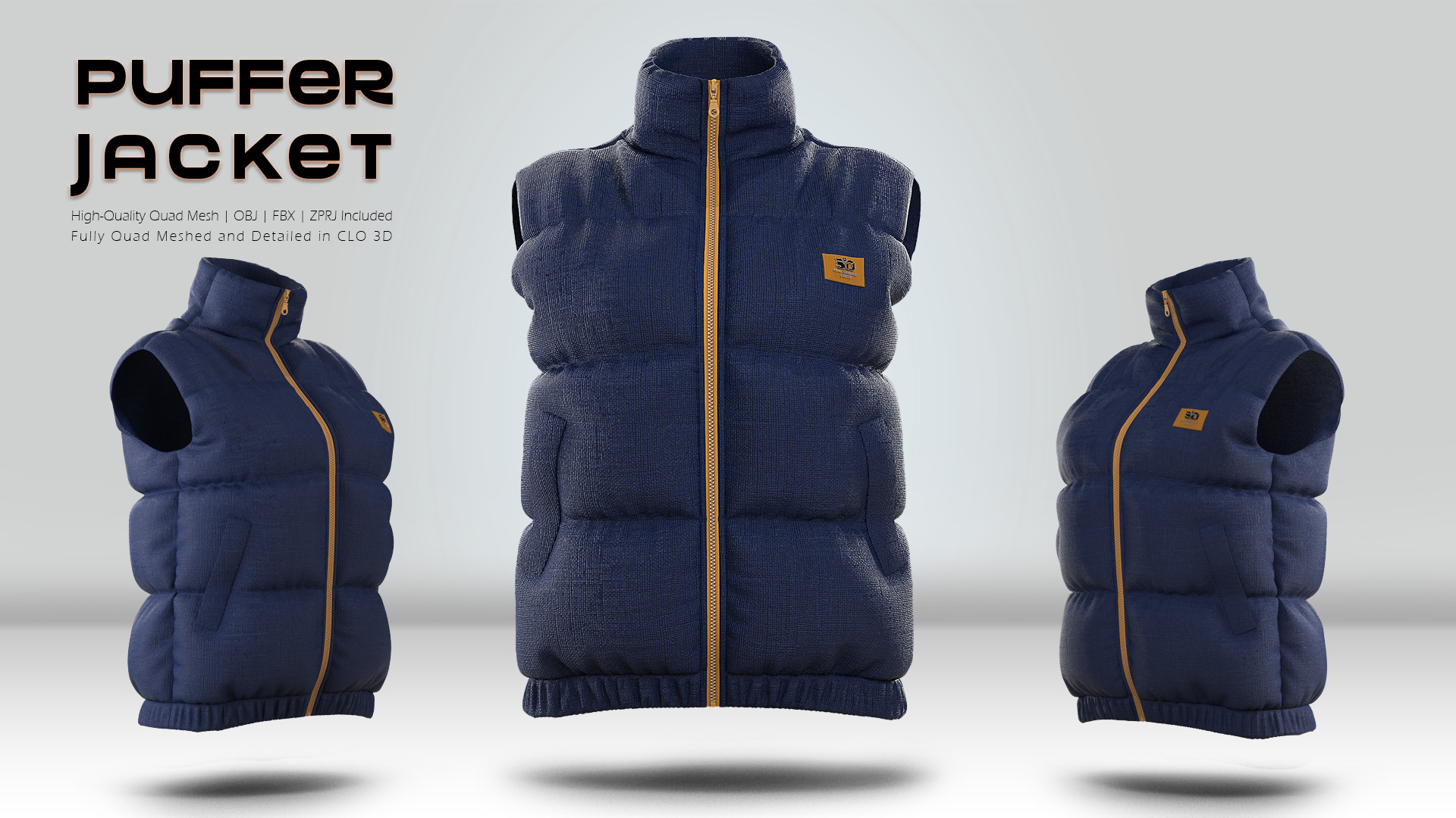 Puffer Jacket 01   3D model_2