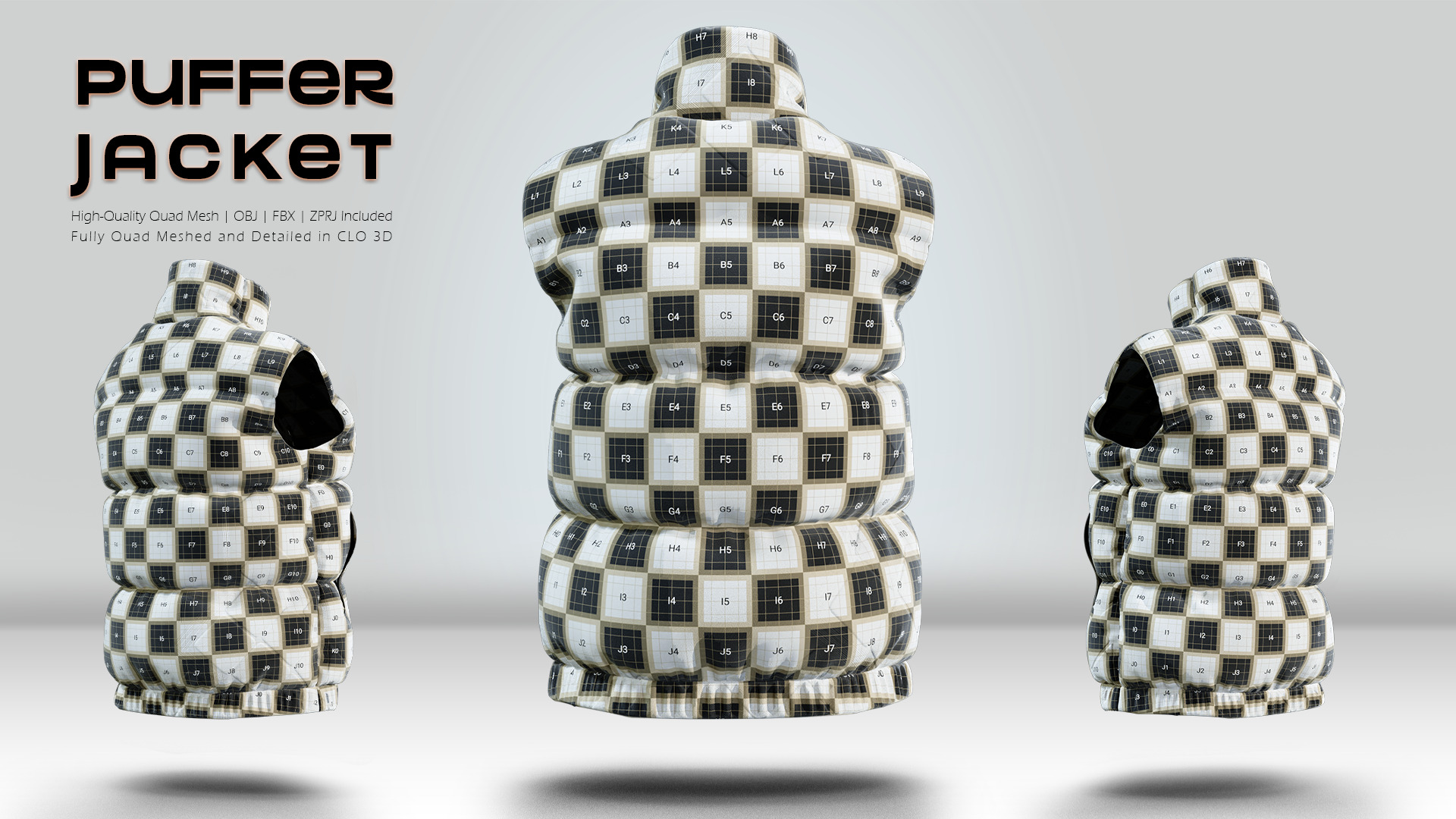 Puffer Jacket 01   3D model_5