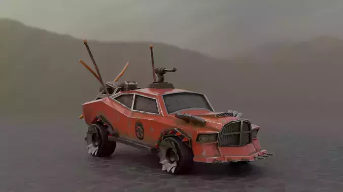 Apocalyptic Racing 3D Model Low Poly 3D Model