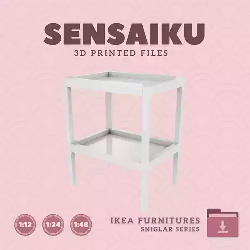 SNIGLAR Changing Table for Miniature Dollhouse - IKEA - 3D Print 3D print model