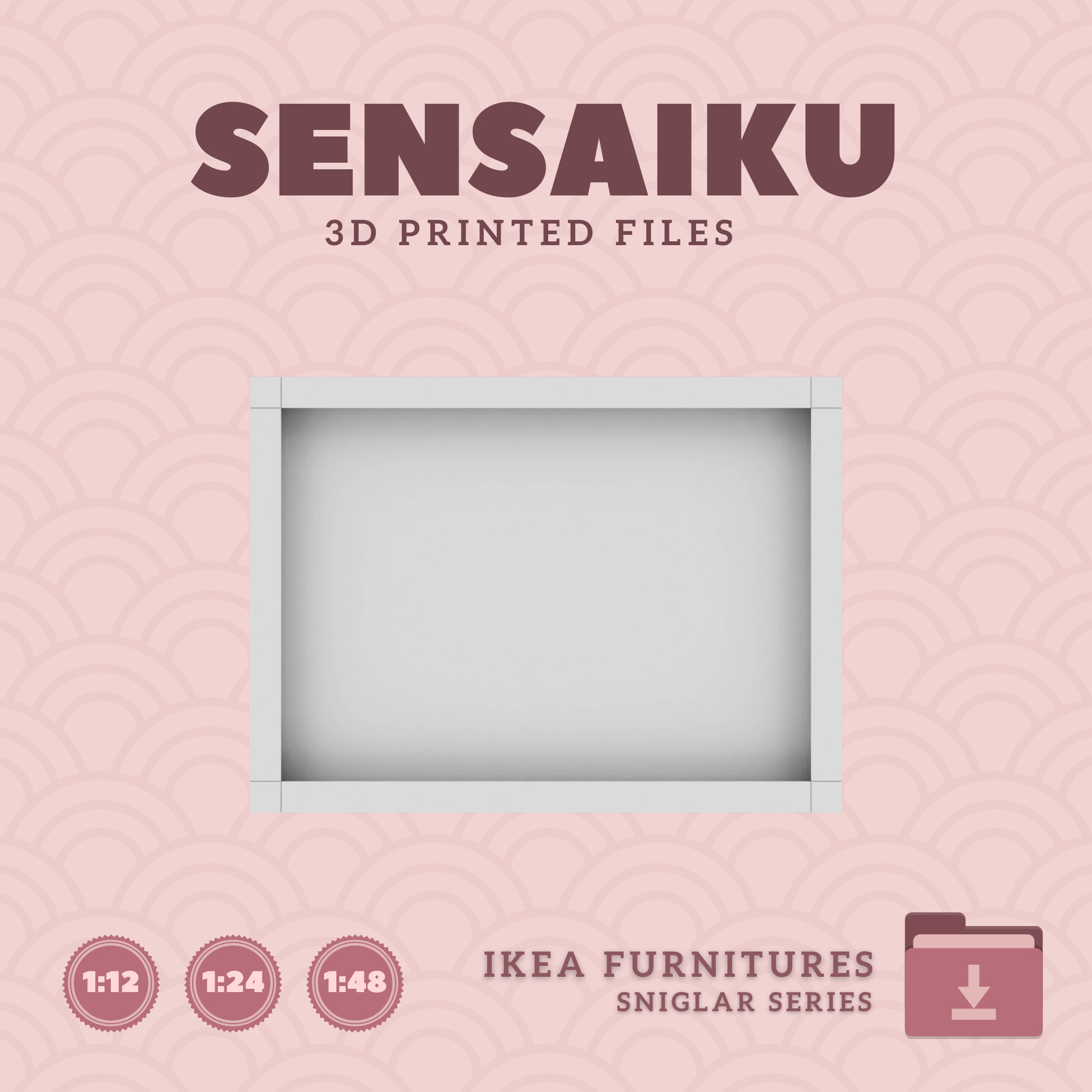 SNIGLAR Changing Table for Miniature Dollhouse - IKEA - 3D Print 3D print model_3