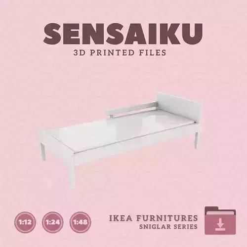 SNIGLAR Bed Frame for Miniature Dollhouse - IKEA - 3D Print