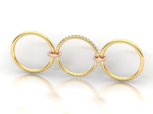 Multi Band Ring 3D print model_8