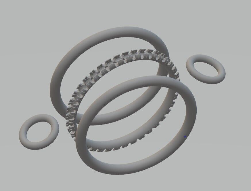 Multi Band Ring 3D print model_10