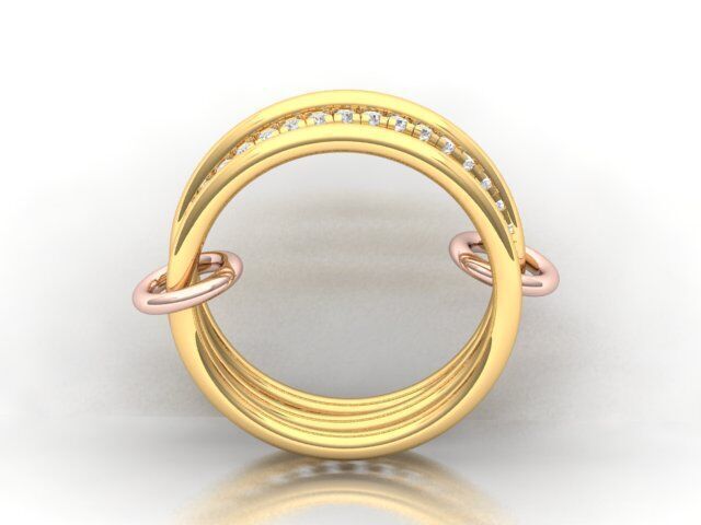 Multi Band Ring 3D print model_5
