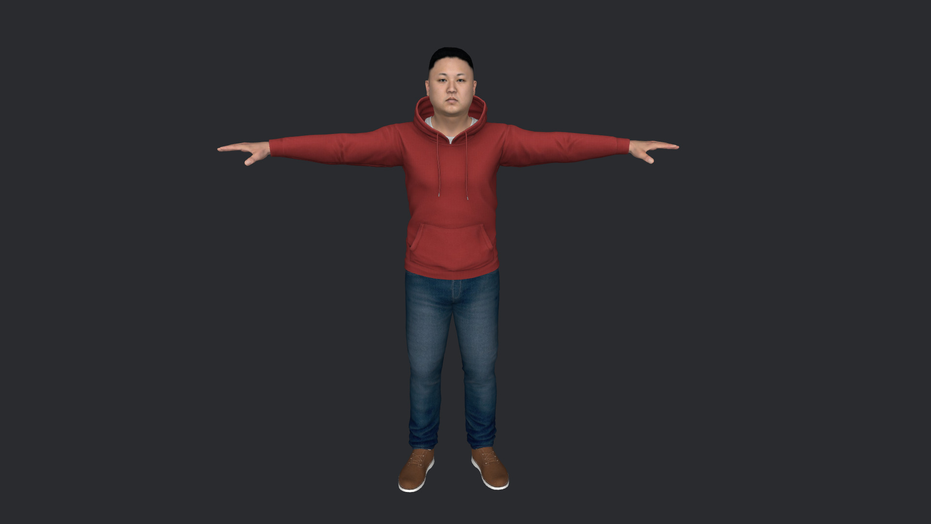 Kim Jong-un Hyper Realistic Full Body  Rigged 3D Character 3D model_13