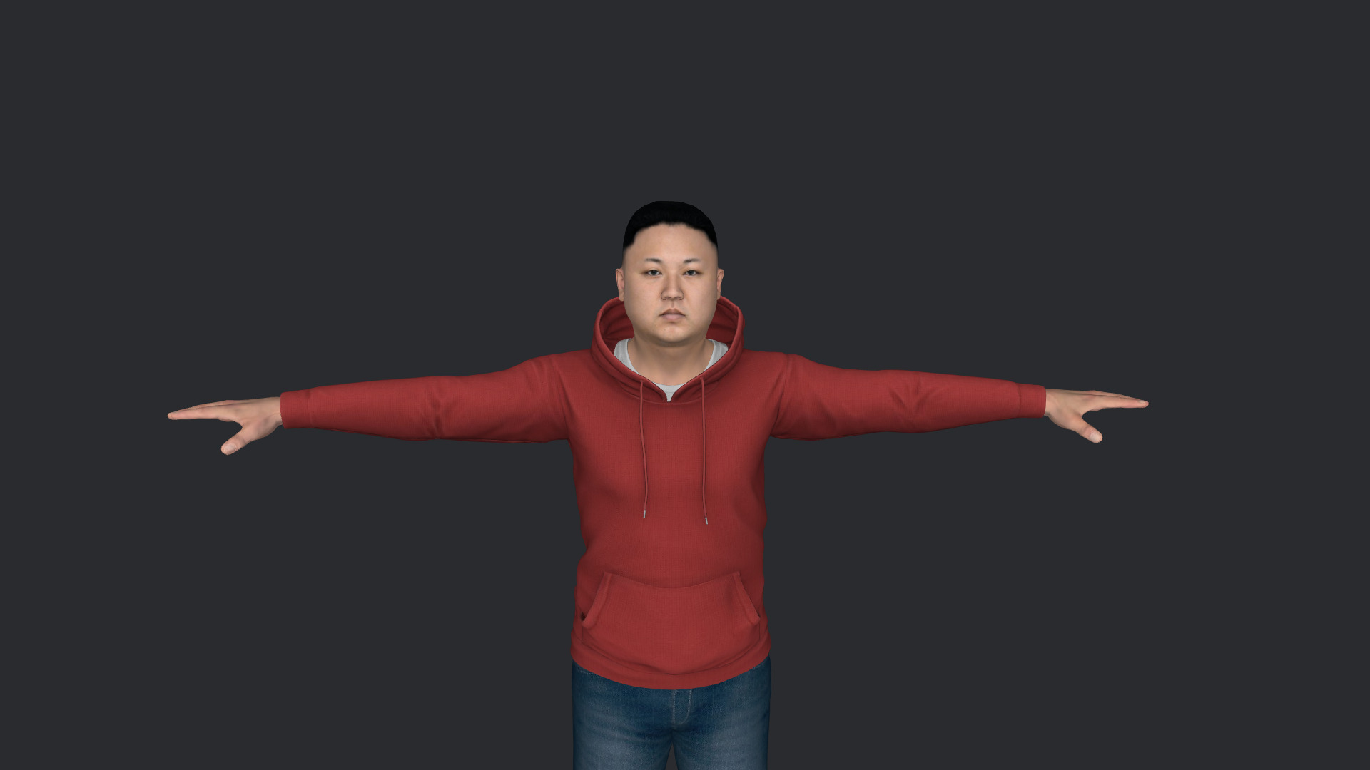 Kim Jong-un Hyper Realistic Full Body  Rigged 3D Character 3D model_11