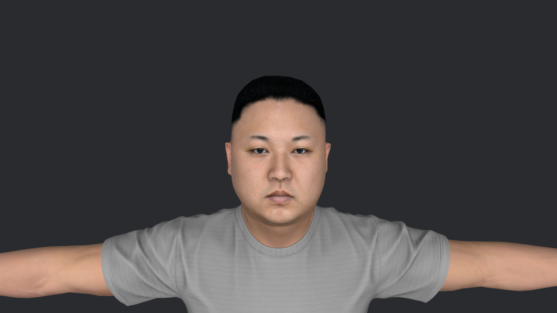 Kim Jong-un Hyper Realistic Full Body  Rigged 3D Character 3D model_16
