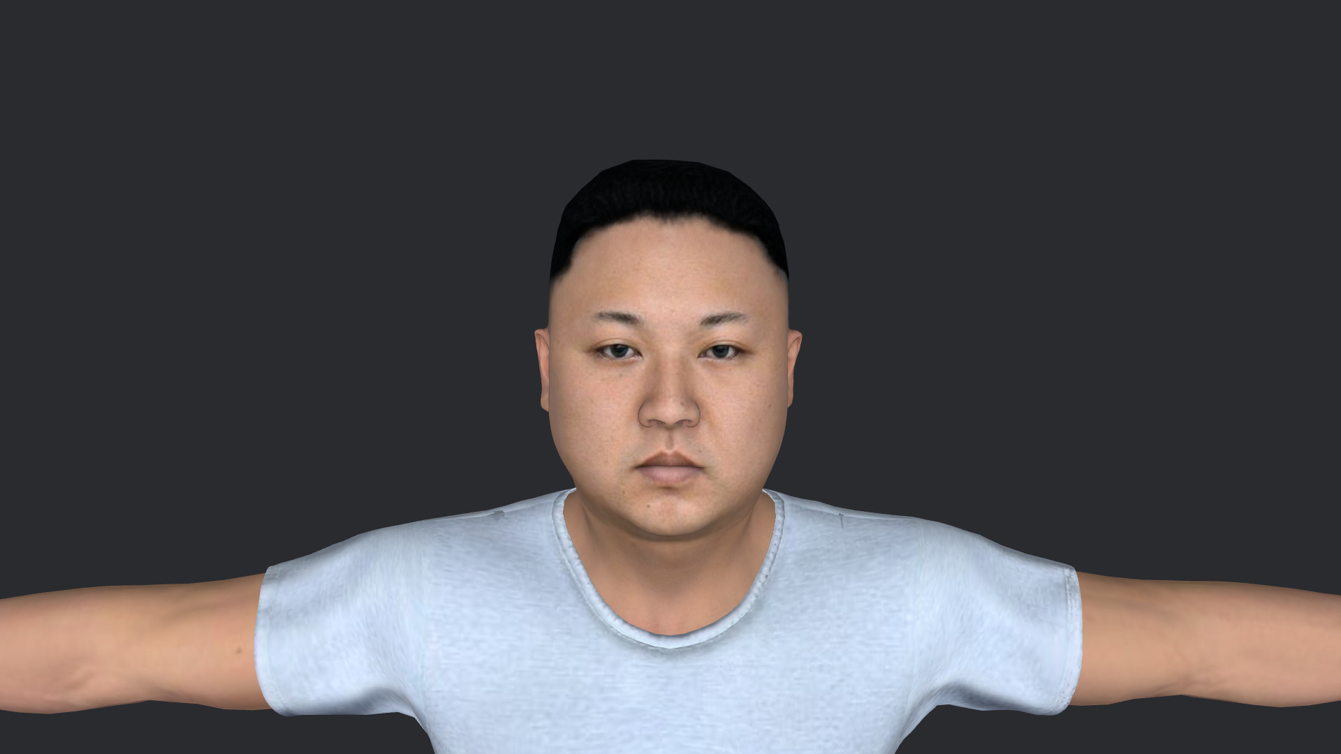 Kim Jong-un Hyper Realistic Full Body  Rigged 3D Character 3D model_5
