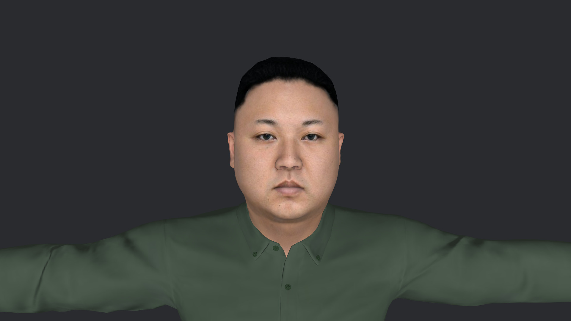 Kim Jong-un Hyper Realistic Full Body  Rigged 3D Character 3D model_23