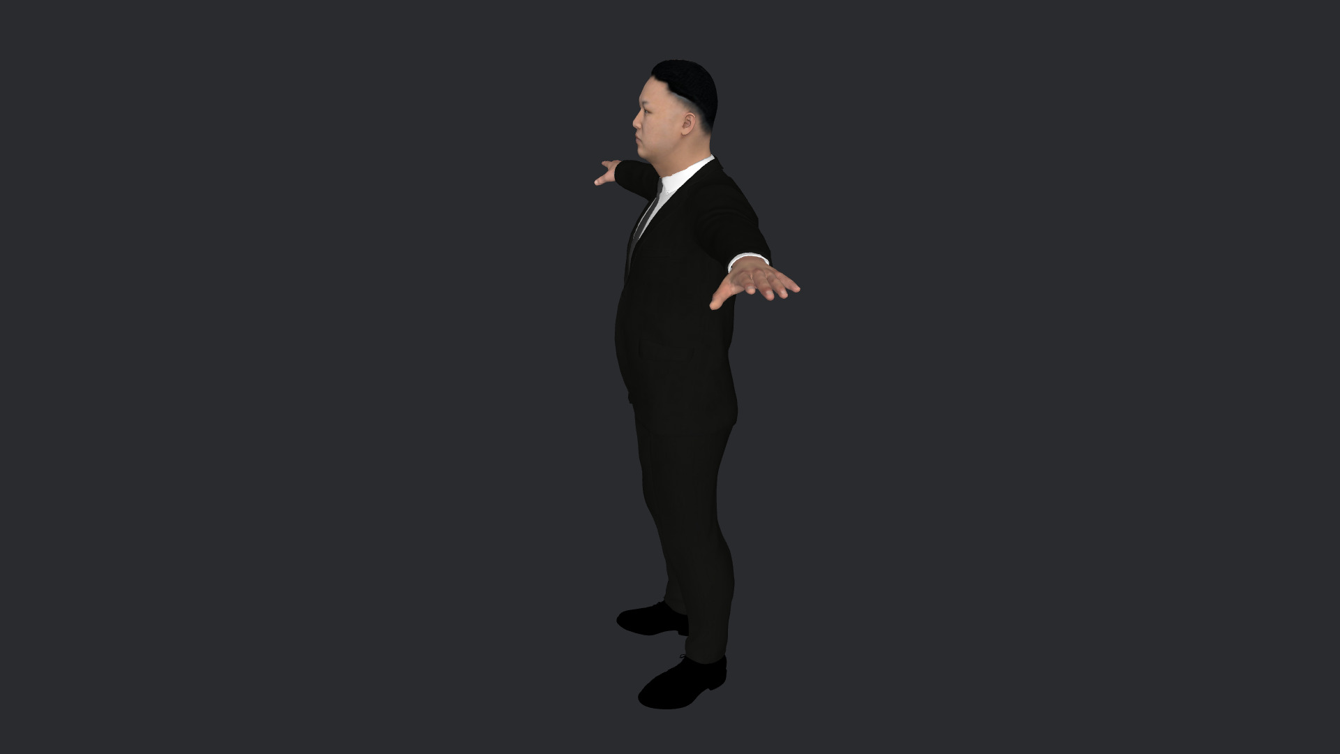 Kim Jong-un Hyper Realistic Full Body  Rigged 3D Character 3D model_18