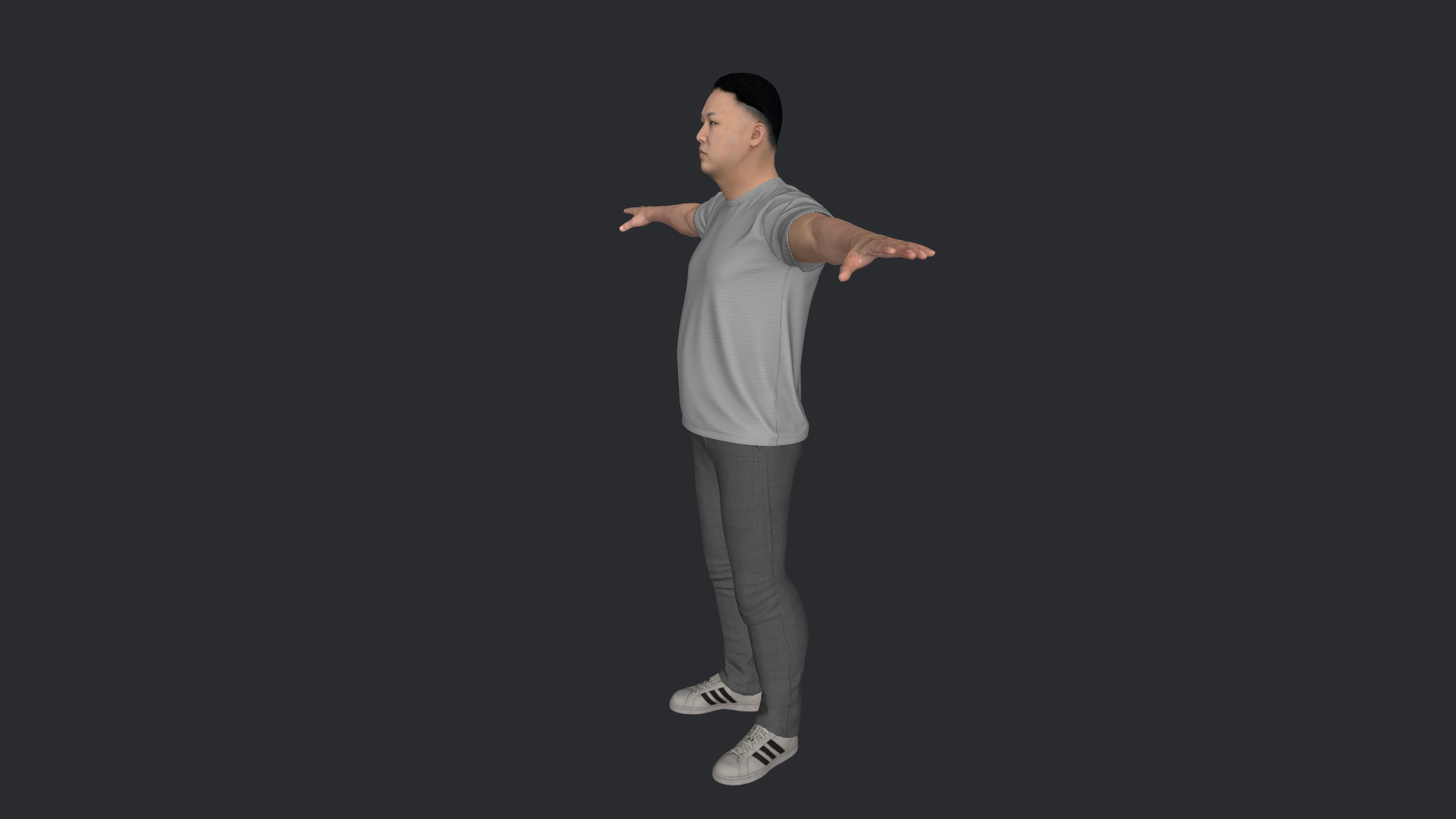 Kim Jong-un Hyper Realistic Full Body  Rigged 3D Character 3D model_20