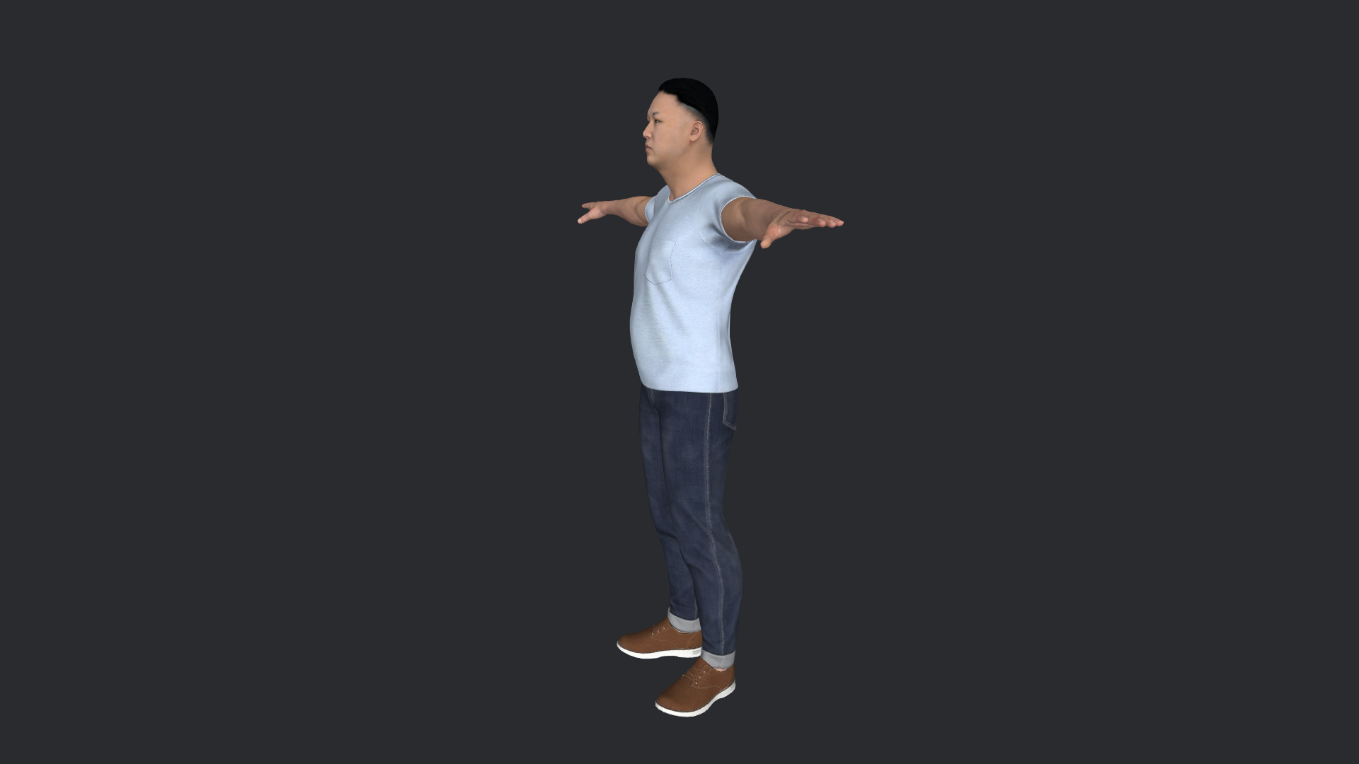 Kim Jong-un Hyper Realistic Full Body  Rigged 3D Character 3D model_8