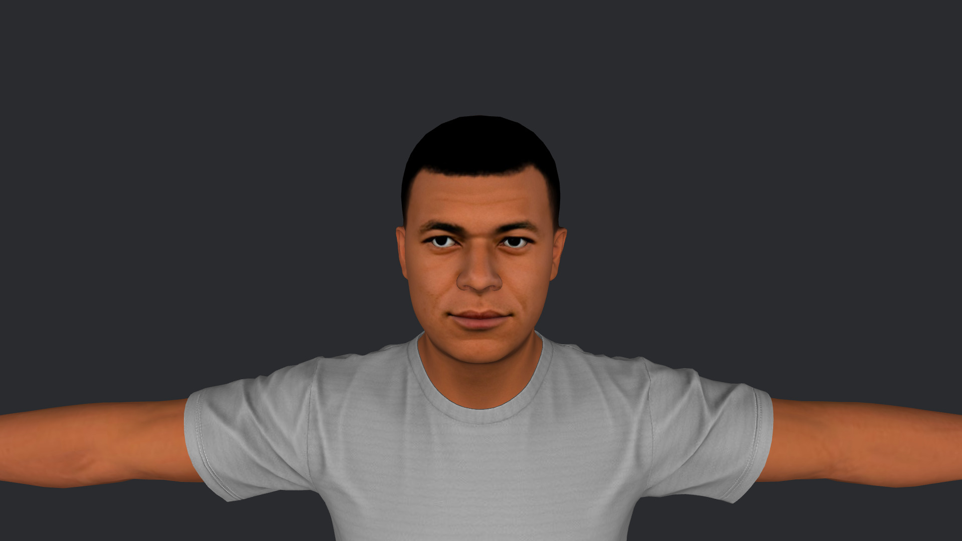Kylian Mbappe Hyper Realistic Full Body Rigged 3D Character 3D model_13