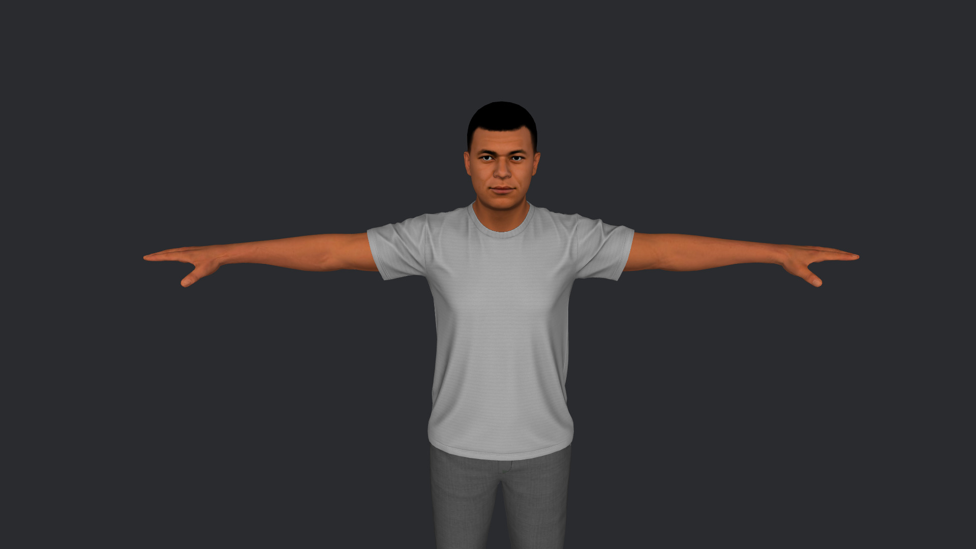 Kylian Mbappe Hyper Realistic Full Body Rigged 3D Character 3D model_14