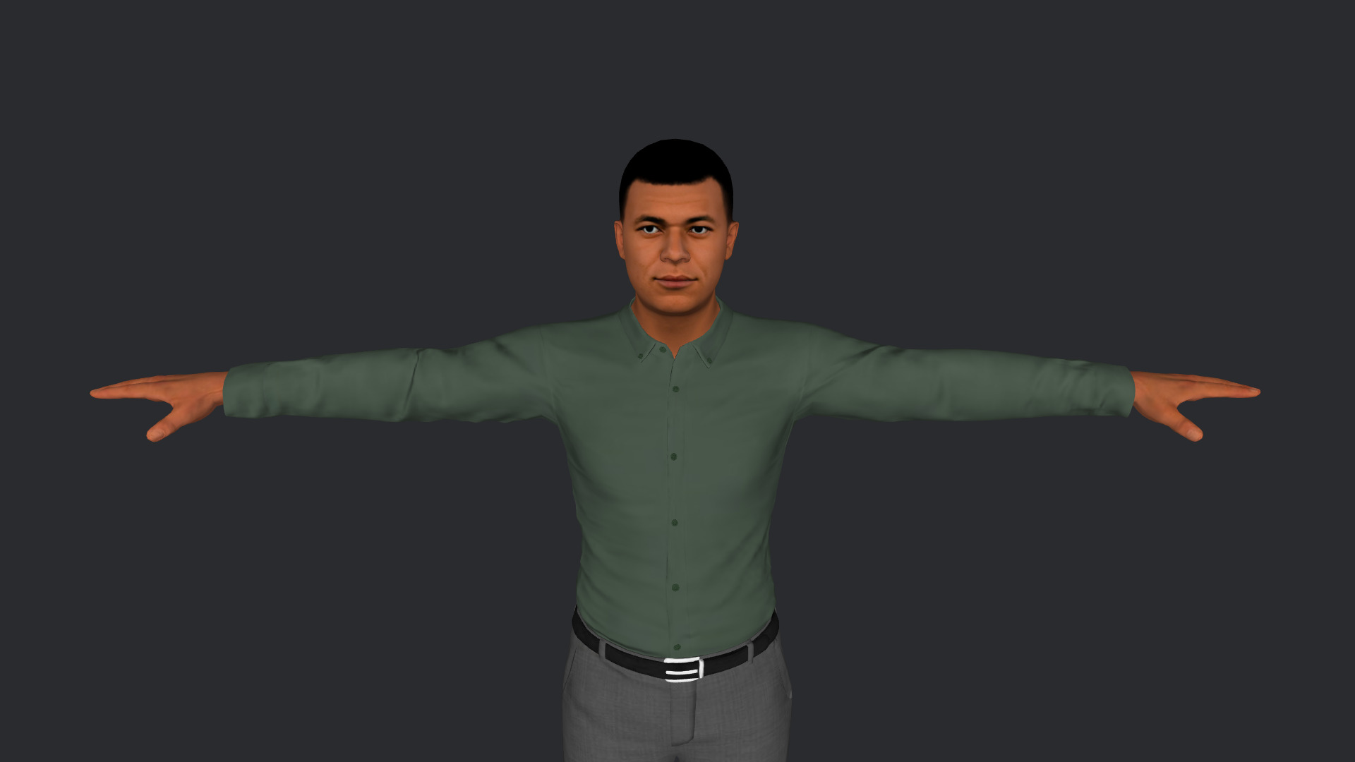 Kylian Mbappe Hyper Realistic Full Body Rigged 3D Character 3D model_21