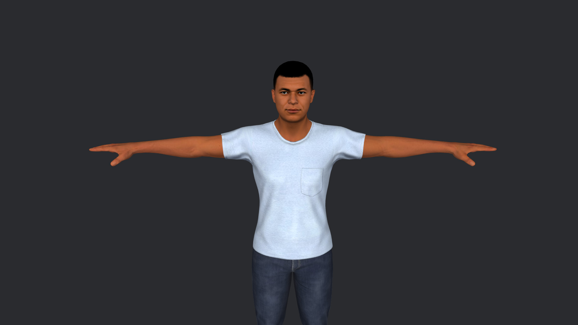 Kylian Mbappe Hyper Realistic Full Body Rigged 3D Character 3D model_3