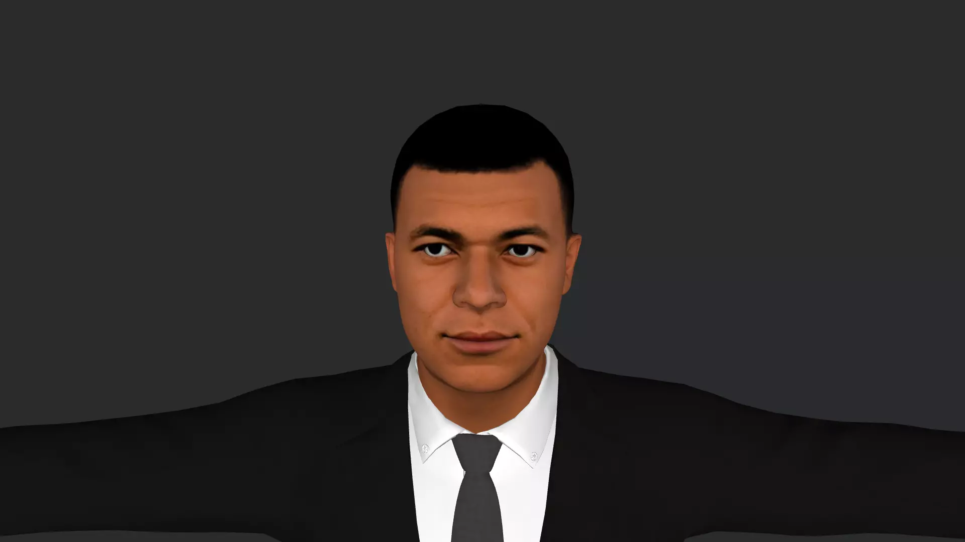 Kylian Mbappe Hyper Realistic Full Body Rigged 3D Character 3D model_0