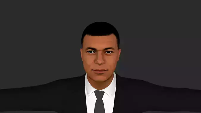 Kylian Mbappe Hyper Realistic Full Body  Rigged 3D Character
