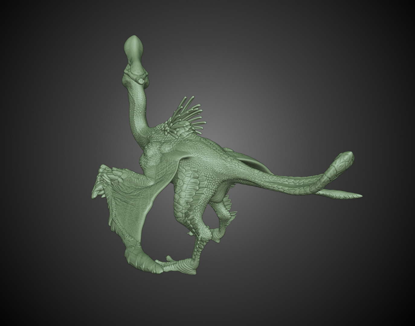 Qurupeco - Monster Hunter Tri 3D Printable Statue  3D print model_2