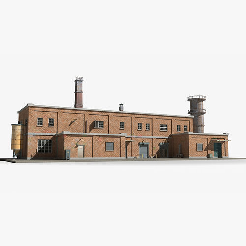 Factory xx1 Low-poly 3D model