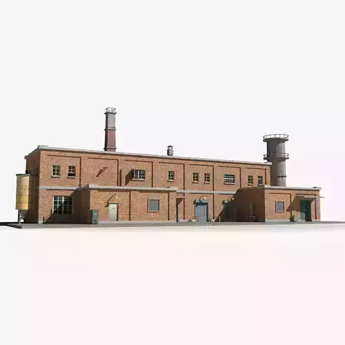 Factory xx1 Low-poly 3D model