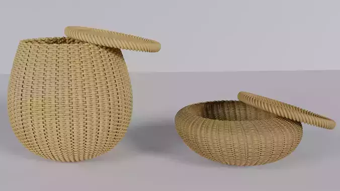 Wicker Basket 3D model