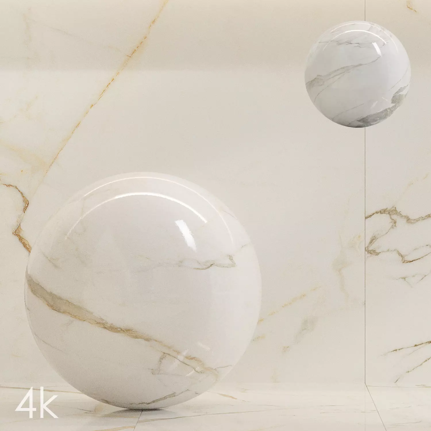 Marble Set 02 - Bundle - 2 Types of Calacatta Gold - 4k Texture