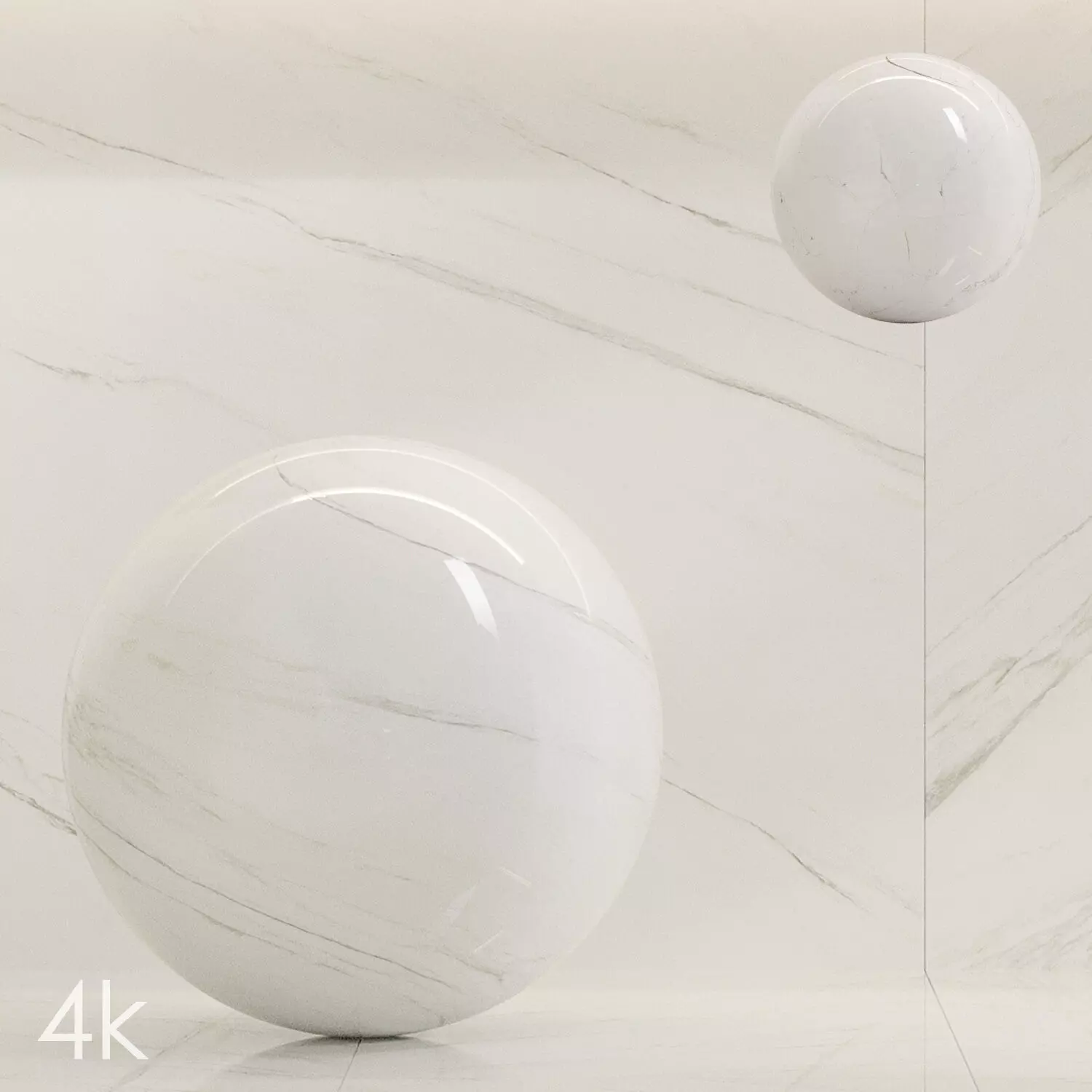 Marble Set 01 - White Marble Bundle - 2 Types - 4k Texture