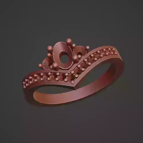 Solitario Pico Piedra Ovalada