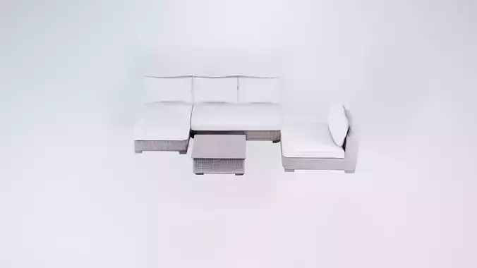 Low Poly Outdoor Lounge Set - Garden Furniture Collection