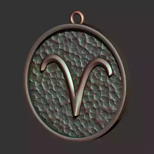 Aries Sign Pendant 3D print model