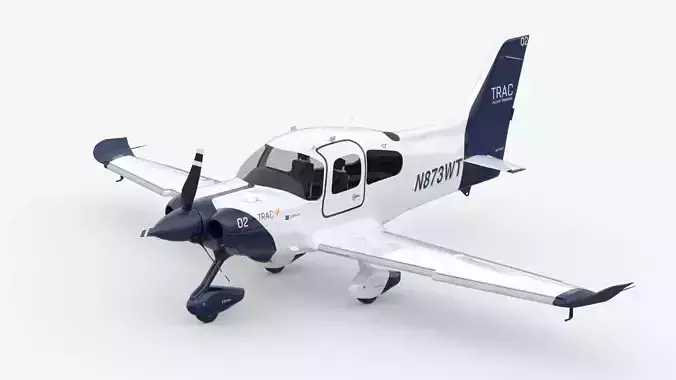 Aircraft Propeller TRAC Flight Trainer 3D Model 