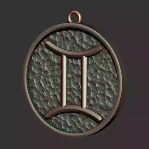 Gemini Sign Pendant 3D print model
