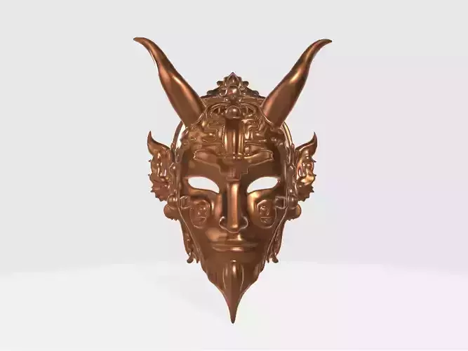 Golden Demon Mask
