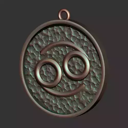 Cancer Sign Pendant 3D print model