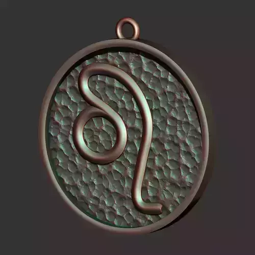 Leo Sign Pendant 3D print model