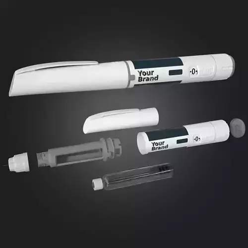 Ozempic  Wegovy Style Injection Pen 3D Model  FBX 3ds Max