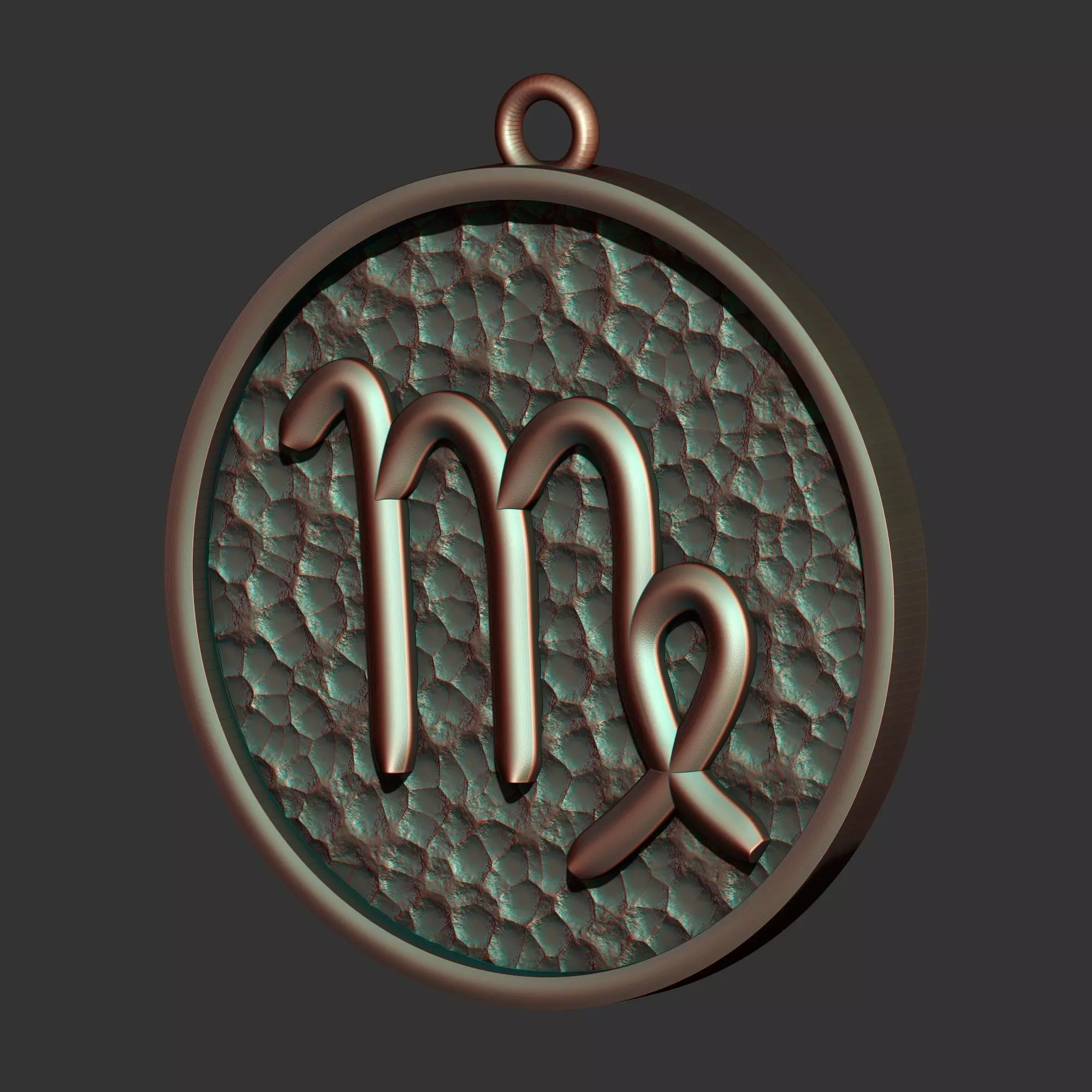 Virgo Sign Pendant 3D print model