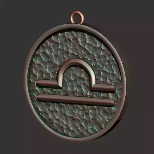 Libra Sign Pendant 3D print model