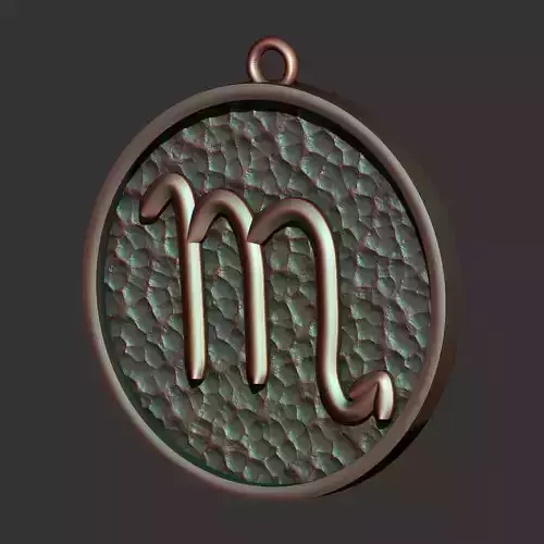 Scorpio Sign  Pendant 3D print model