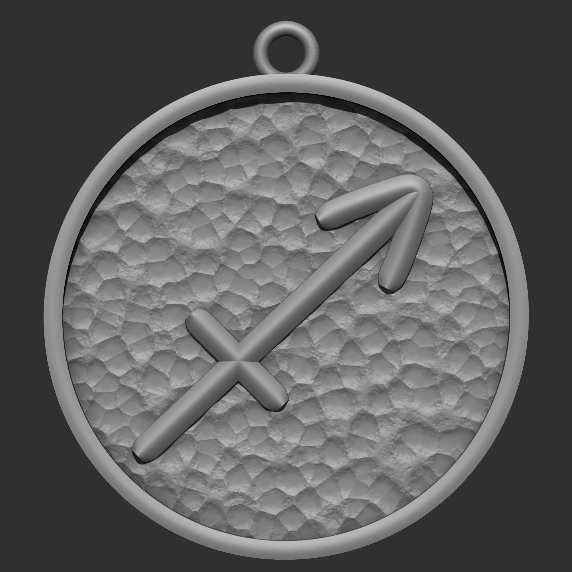 Sagittarius Sign  Pendant 3D print model_1