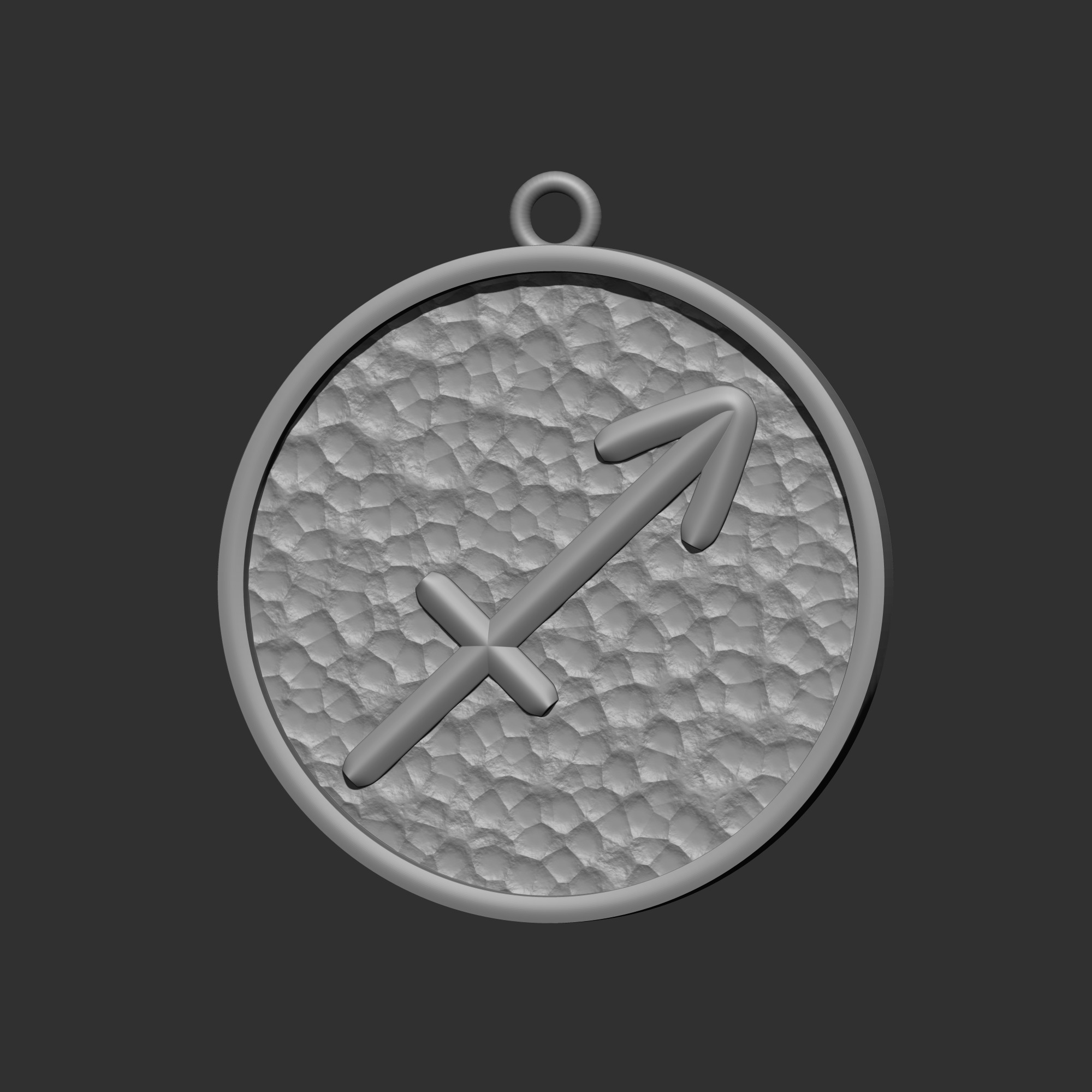 Sagittarius Sign  Pendant 3D print model_3