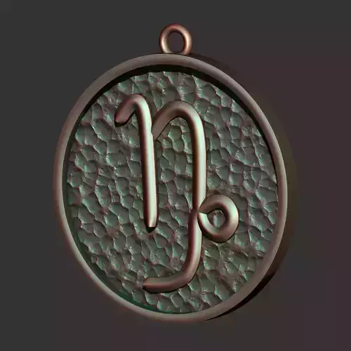Capricorn Sign  Pendant 3D print model