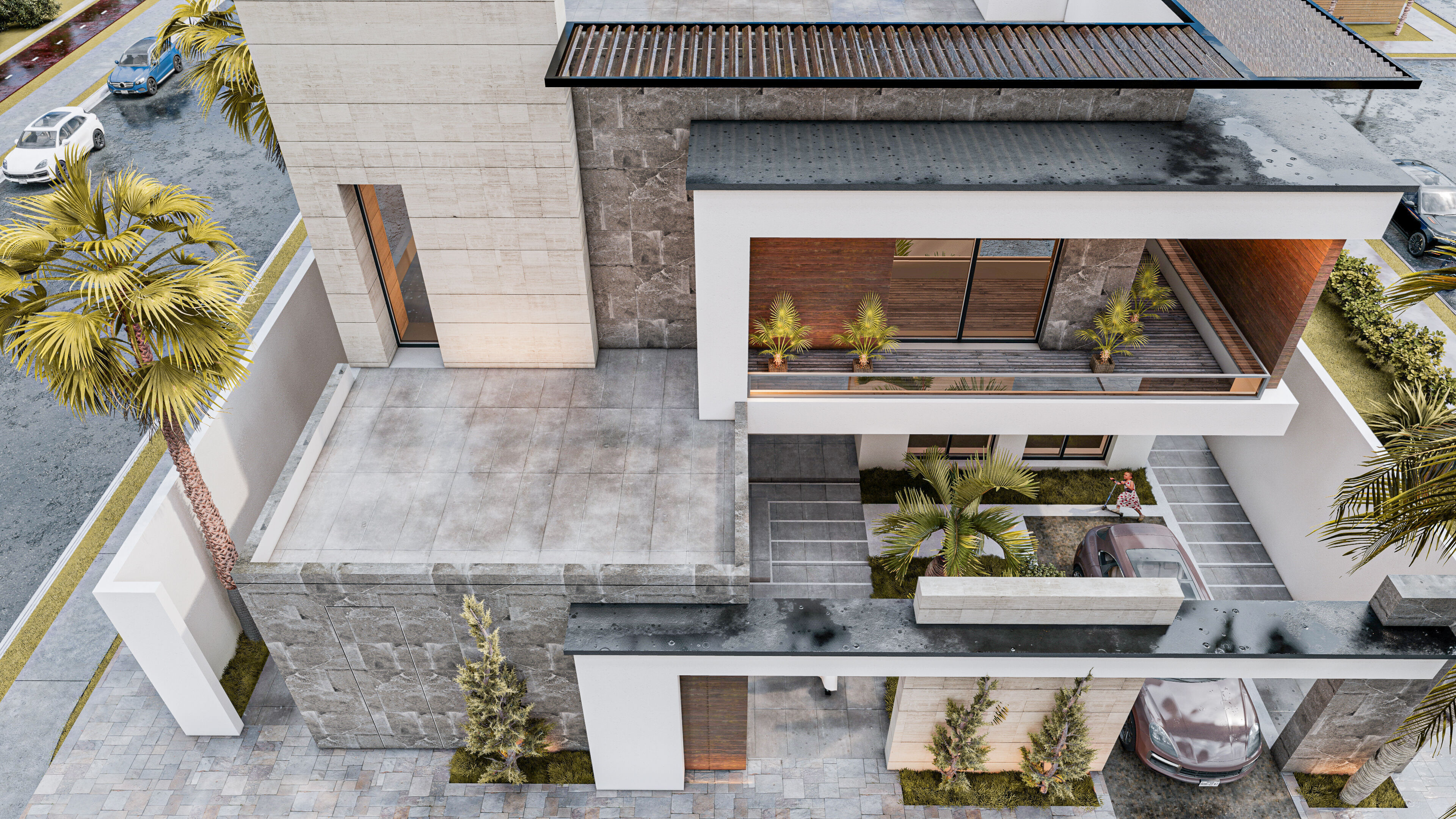 Modern Villa Design in KSA 3D model_3