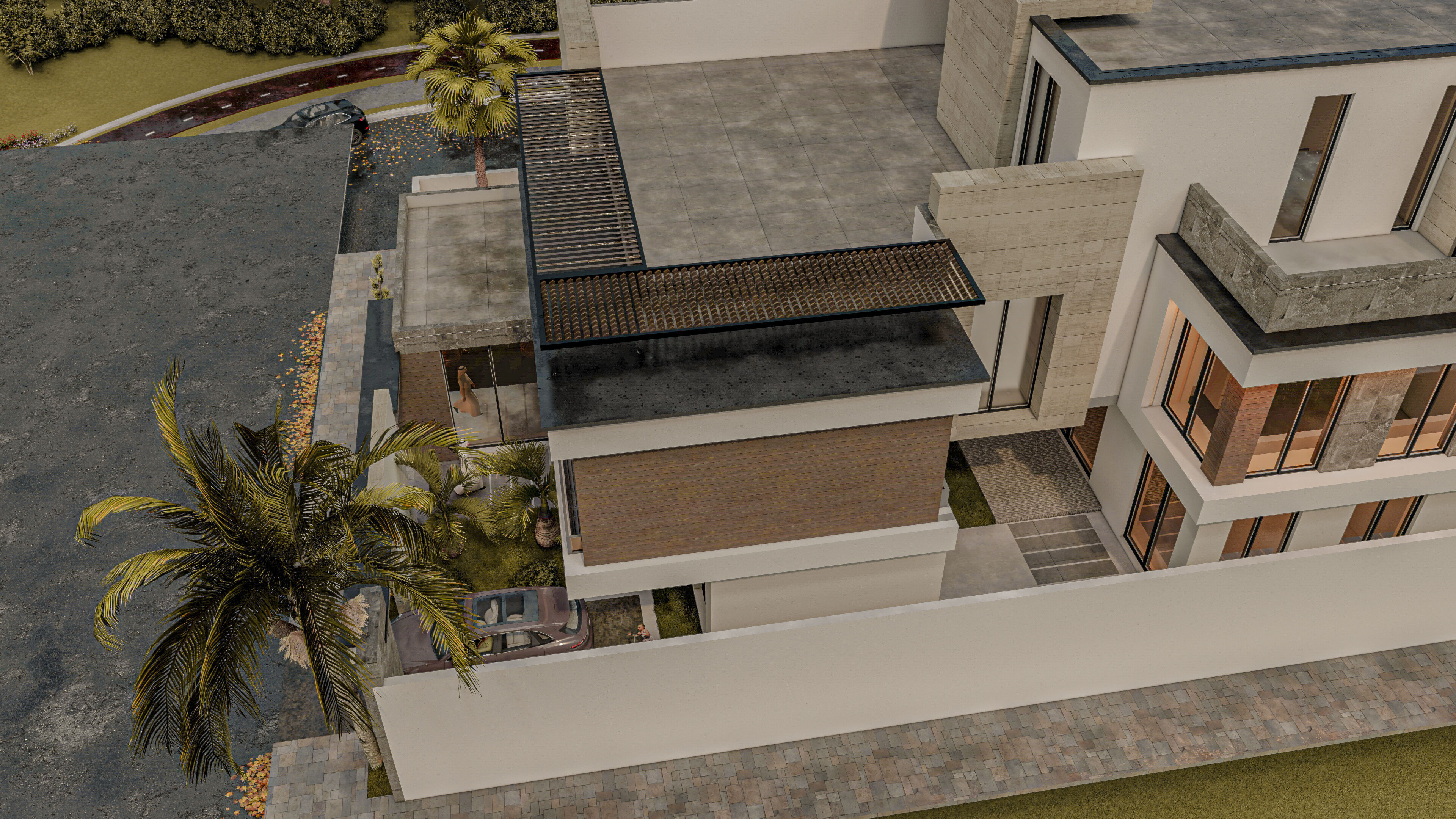 Modern Villa Design in KSA 3D model_7