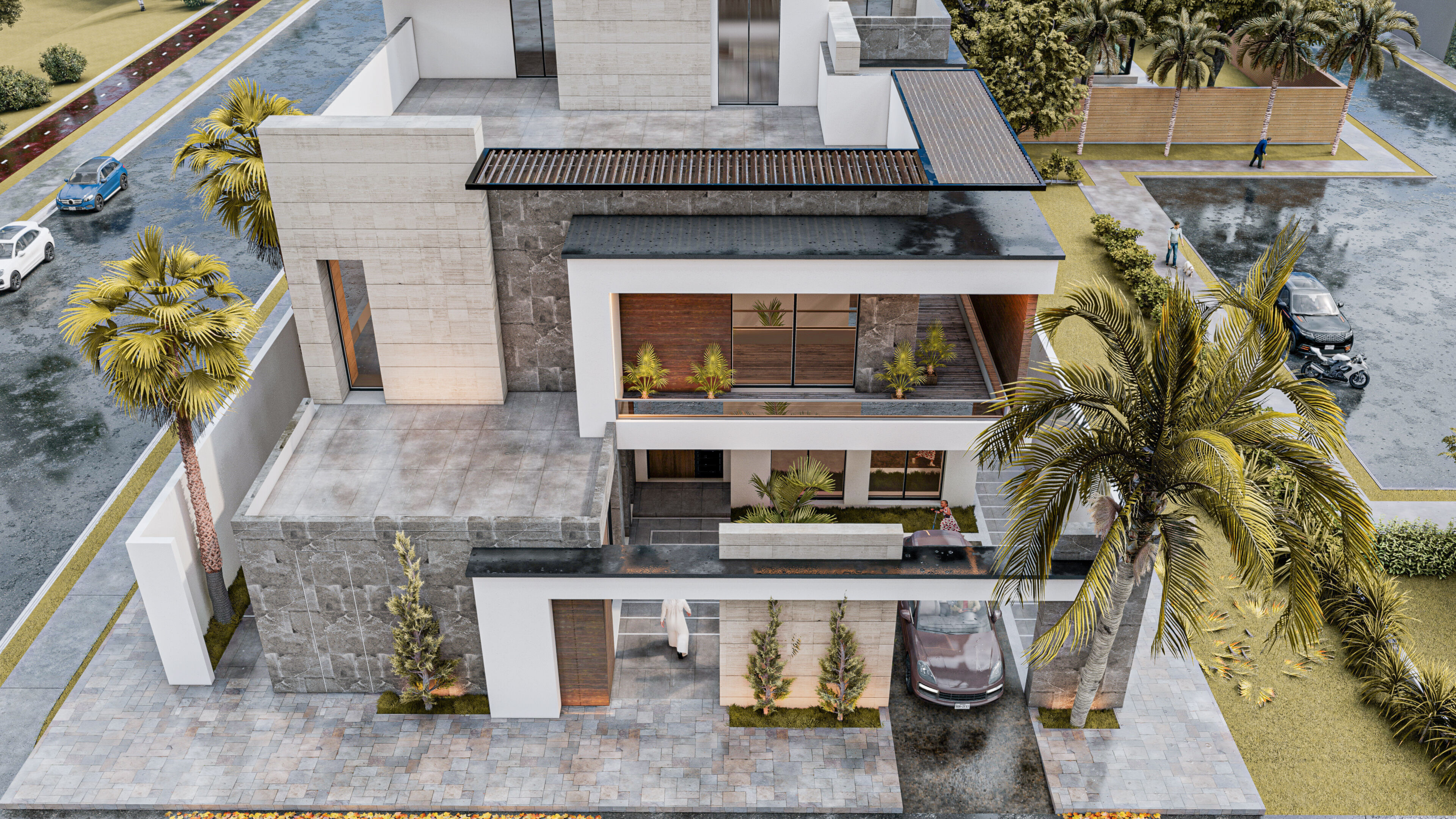 Modern Villa Design in KSA 3D model_6