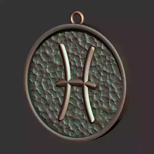 Pisces Sign  Pendant 3D print model